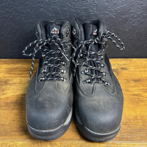 Nortiv8 Rockfor-STL-W Black Leather Steel Toe Hiking Work Boots Mens 10.5‎ main image 7